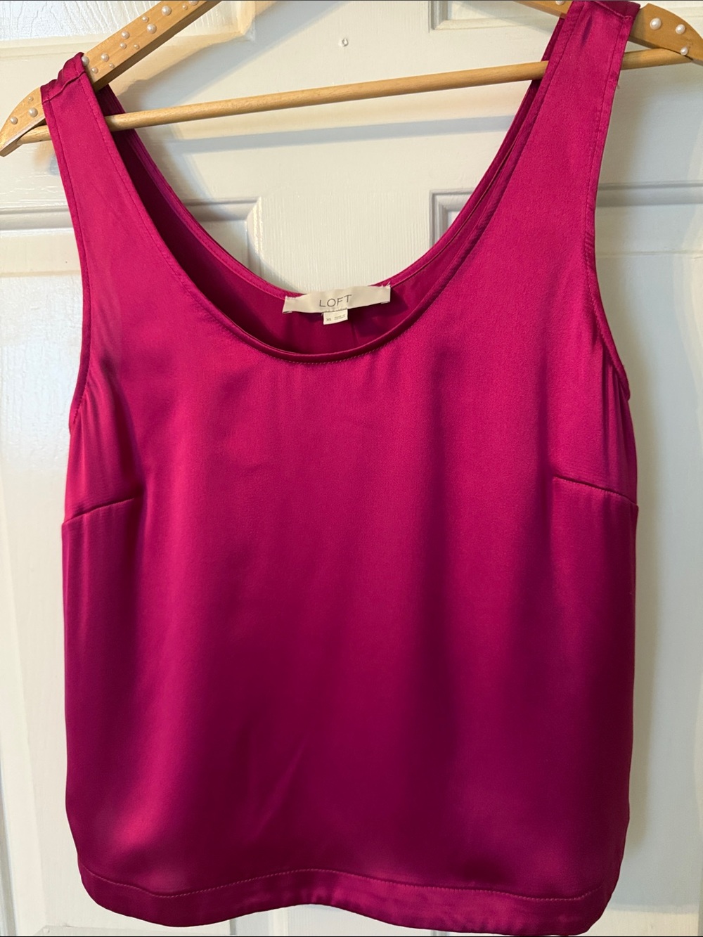 LOFT Women's Hot Pink Scoop Neck Tank